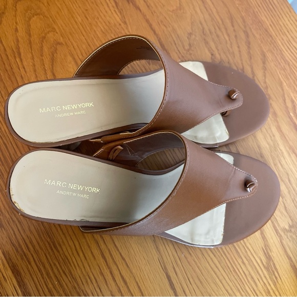 Marc New York Hazel Round Block Heel Sandal Brown Size 9.5 - Picture 15 of 16